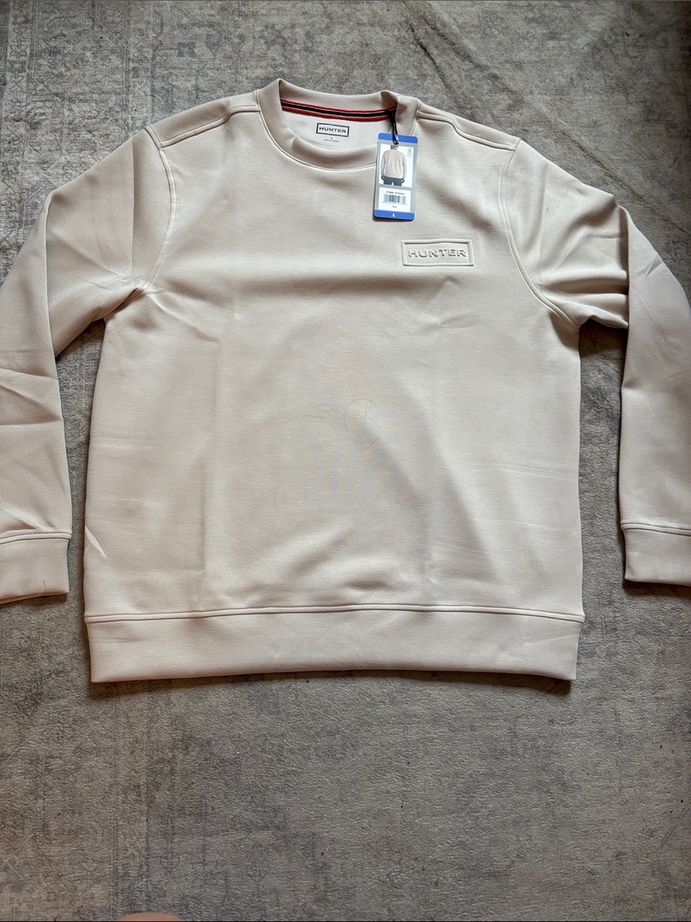 Hunter Men's Crewneck Sweatshirt in Cream